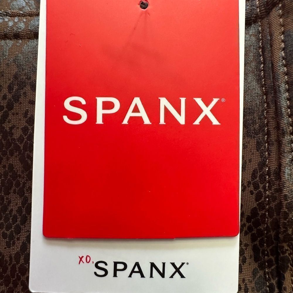 Spanx Faux-Leather Snakeskin High-Rise Leggings, Size L, New with tags - Picture 5 of 13